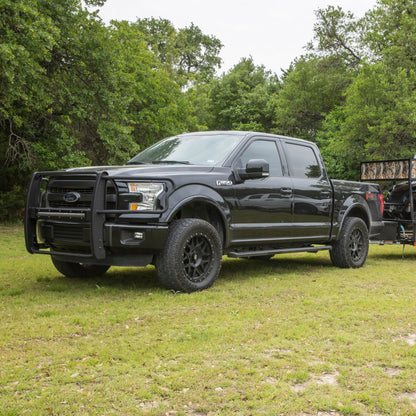 Luverne SlimGrip 5" x 88" Black Aluminum Running Boards, Select Ford F-150, F-250, F-350