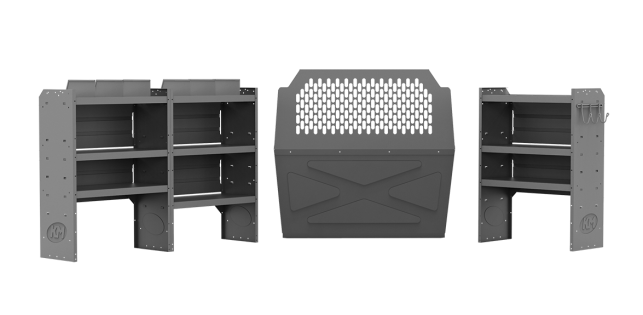 Deluxe Commercial Shelving Package for Ford Transit Connect