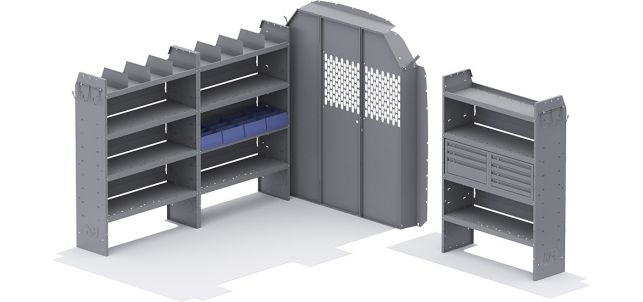 General Service Shelving Package for Ford Transit - 130-in WB - Mid Roof