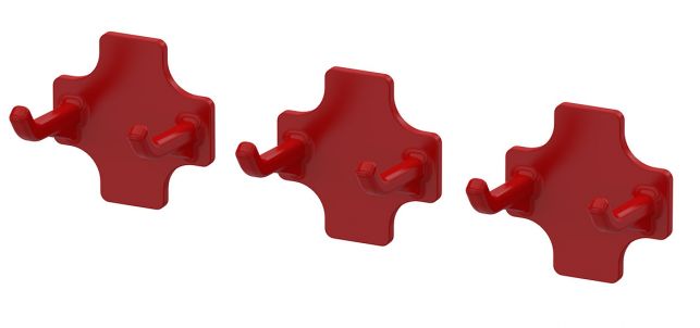 Peg Board - Double Hook - Pack Of 3