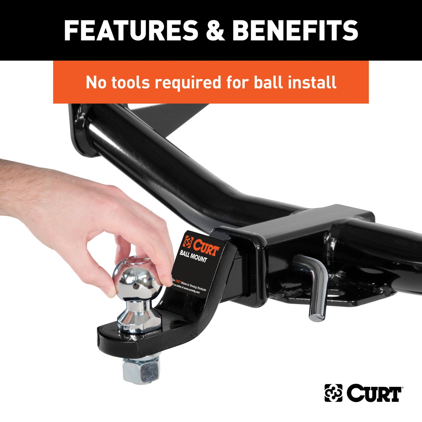CURT Switch Ball Trailer Ball Set (1-7/8", 2" & 2-5/16" Balls, 1" x 2-1/4" Shank) - 42225