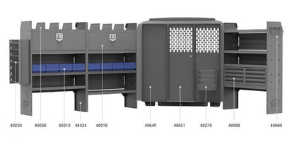 Electrical Contractor Shelving Package for RAM ProMaster - 136-in WB