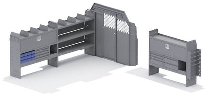 Electrical Contractor Shelving Package for Ford Transit - 148-in WB - Low Roof