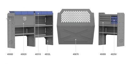 Electrical Contractor Shelving Package for RAM ProMaster City