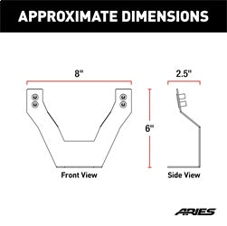 ARIES 4-in Bull Bar License Plate Bracket - 45-0000