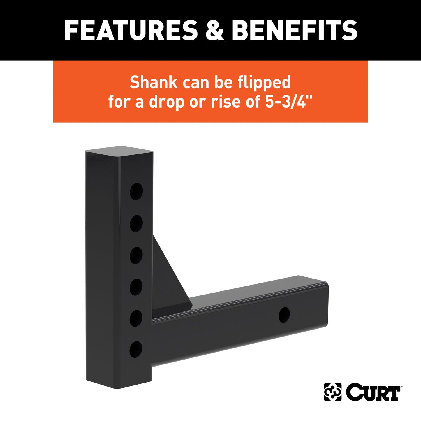 CURT Replacement Adjustable Ball Mount Shank (Fits #45049 or #45799) - 45059