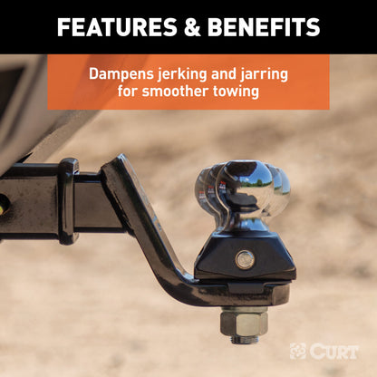 CURT RockerBall Cushion Hitch with 2" Ball (2" Shank, 7,500 lbs., 3" Drop) - 45143
