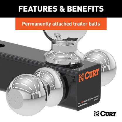 CURT Replacement Adjustable Tri-Ball Head for #45799 - 45800