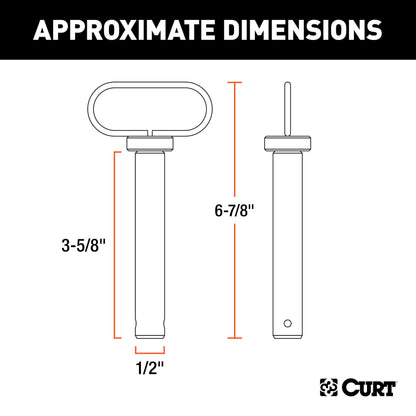 CURT 1/2" Clevis Pin with Handle and Clip - 45805