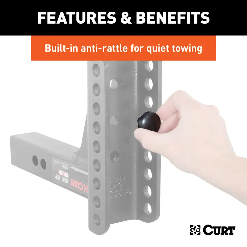 ADJUSTABLE CHANNEL MOUNT WITH DUAL BALL (2" SHANK, 14,000 LBS., 6" DROP)