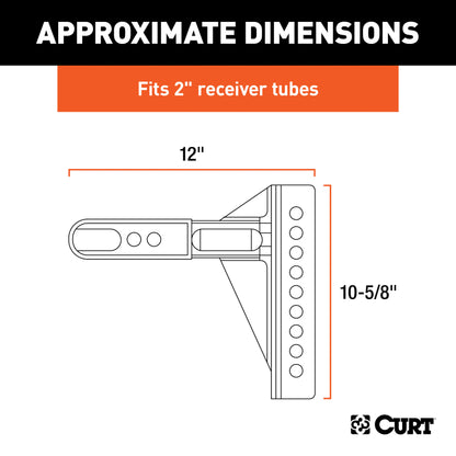 CURT Replacement 2-1/2" Channel Mount Shank (Fits #45902 or #45908, 20,000 lbs.) - 45917