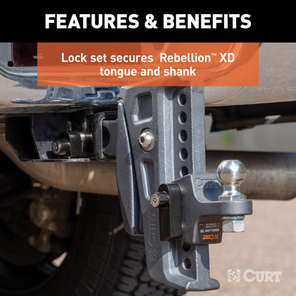 CURT Rebellion XD Tongue and Hitch Lock Set - 45932