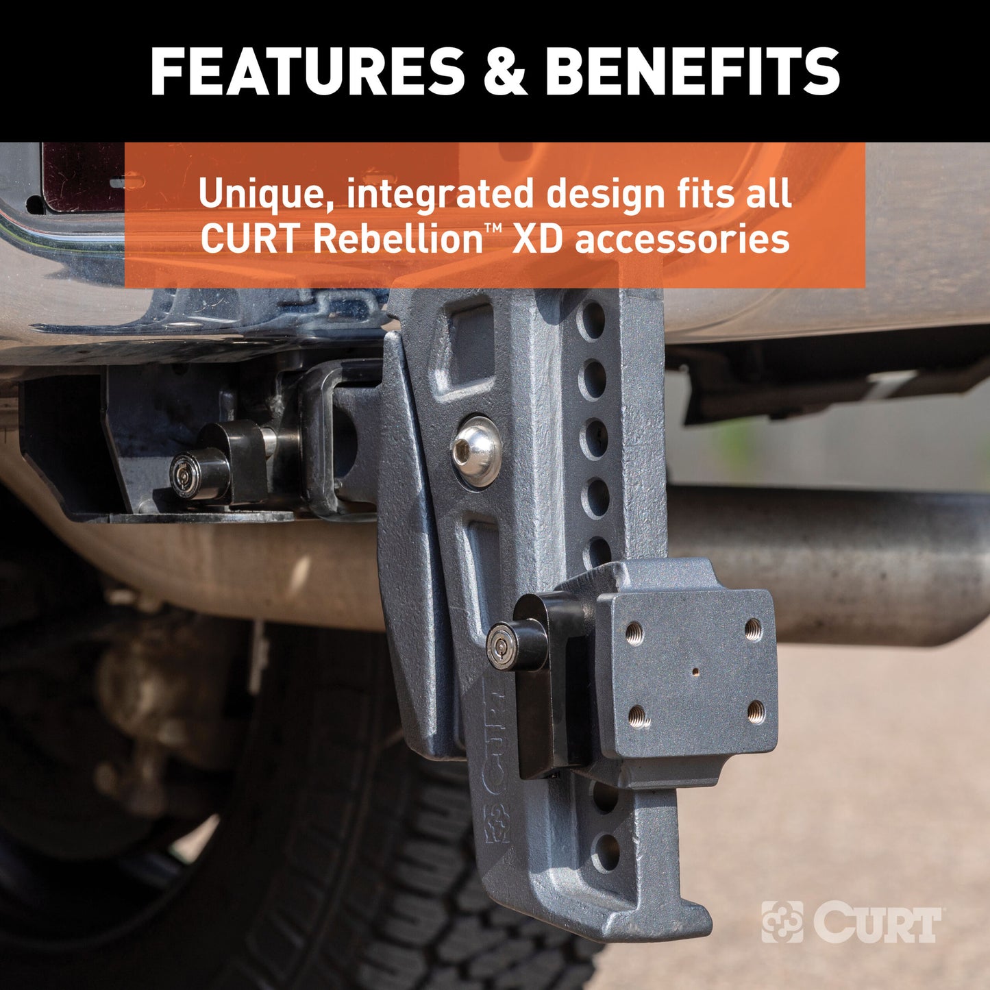 CURT Rebellion XD Tongue and Hitch Lock Set - 45932