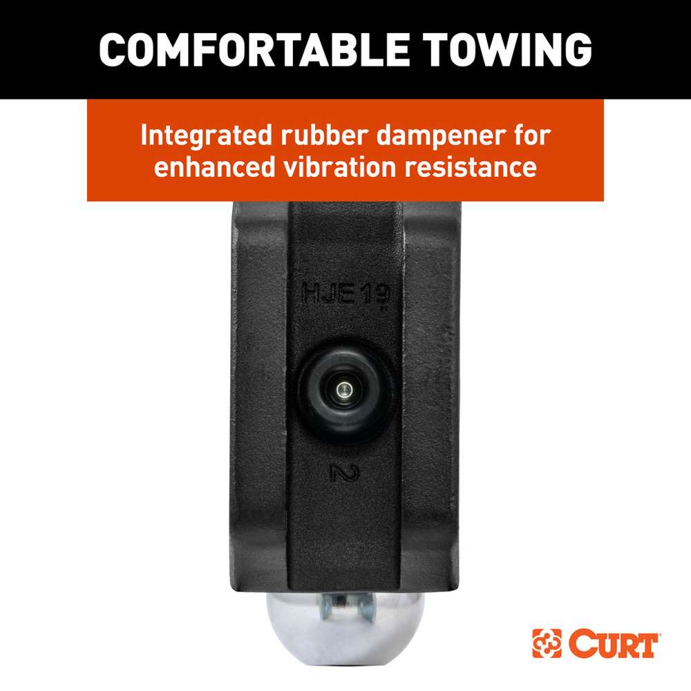 ADJUSTABLE TRAILER HITCH BALL MOUNT WITH DUAL BALL, 2" SHANK, 15K