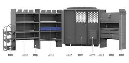 HVAC Shelving Package for RAM ProMaster - 136-in WB