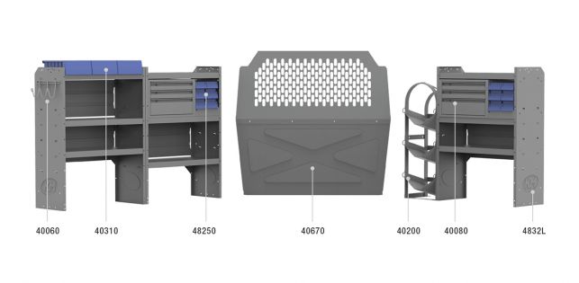 HVAC Shelving Package for RAM ProMaster City