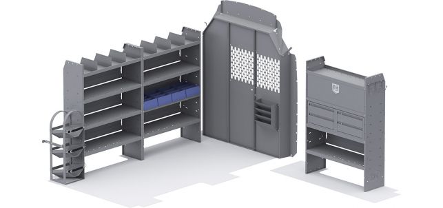 HVAC Shelving Package for Ford Transit - 130-in WB - High Roof