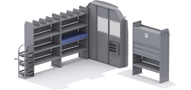 HVAC Shelving Package for Ford Transit - 130-in WB - Mid Roof