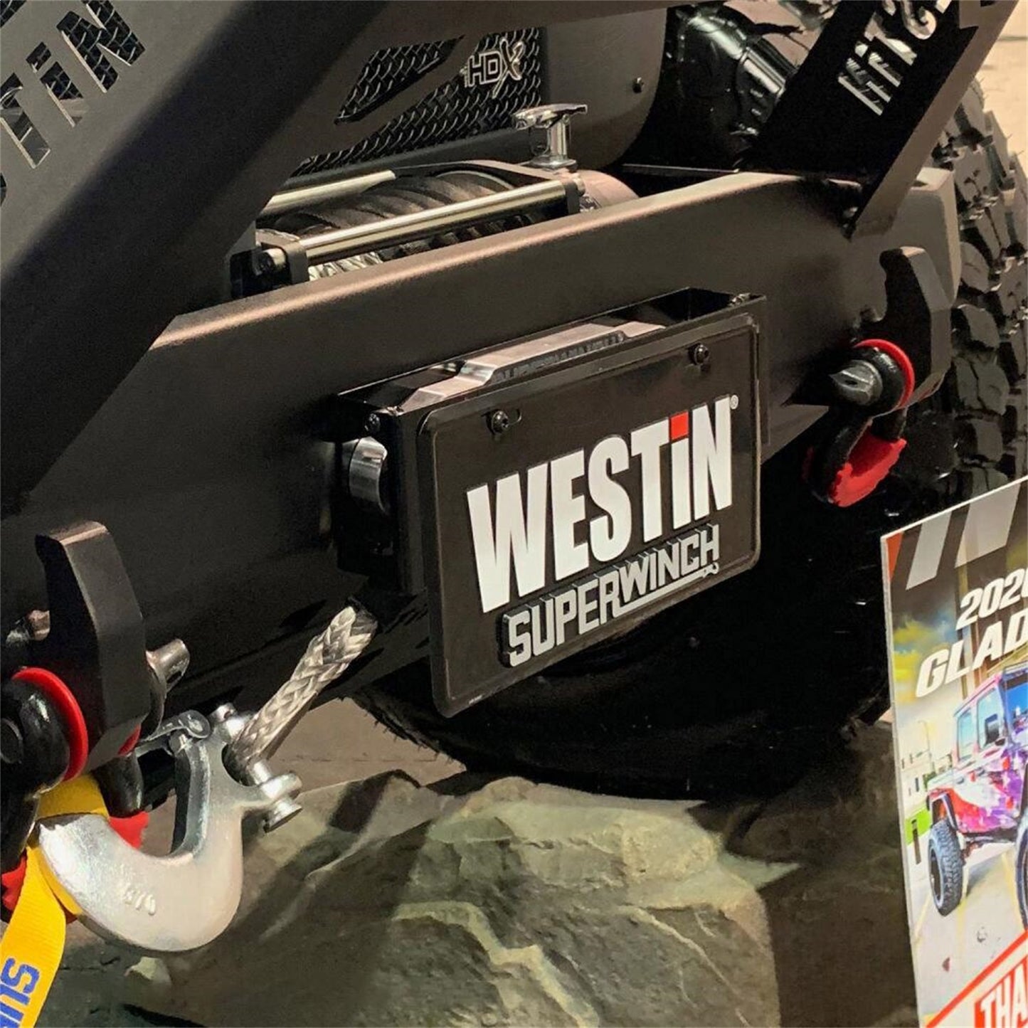 Westin Winch Mount License Plate Re-locator - 46-20065