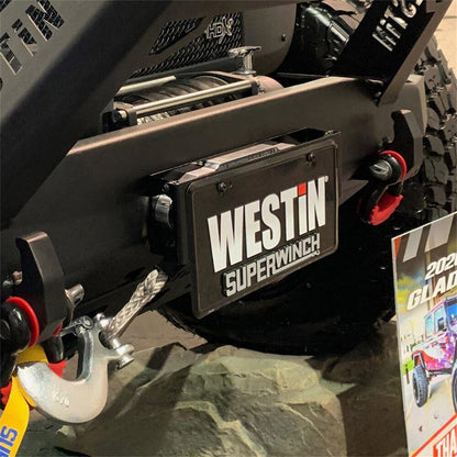Westin Winch Mount License Plate Re-locator - 46-20065