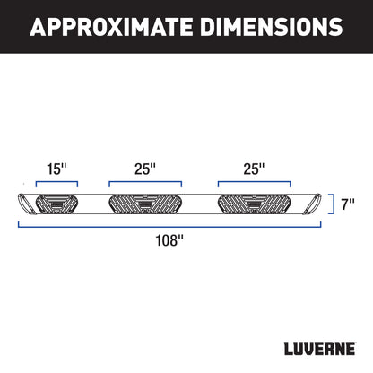 Luverne Regal 7 Polished Stainless 108" Oval W2W Steps, Select Ford F-250, F-350, F-450