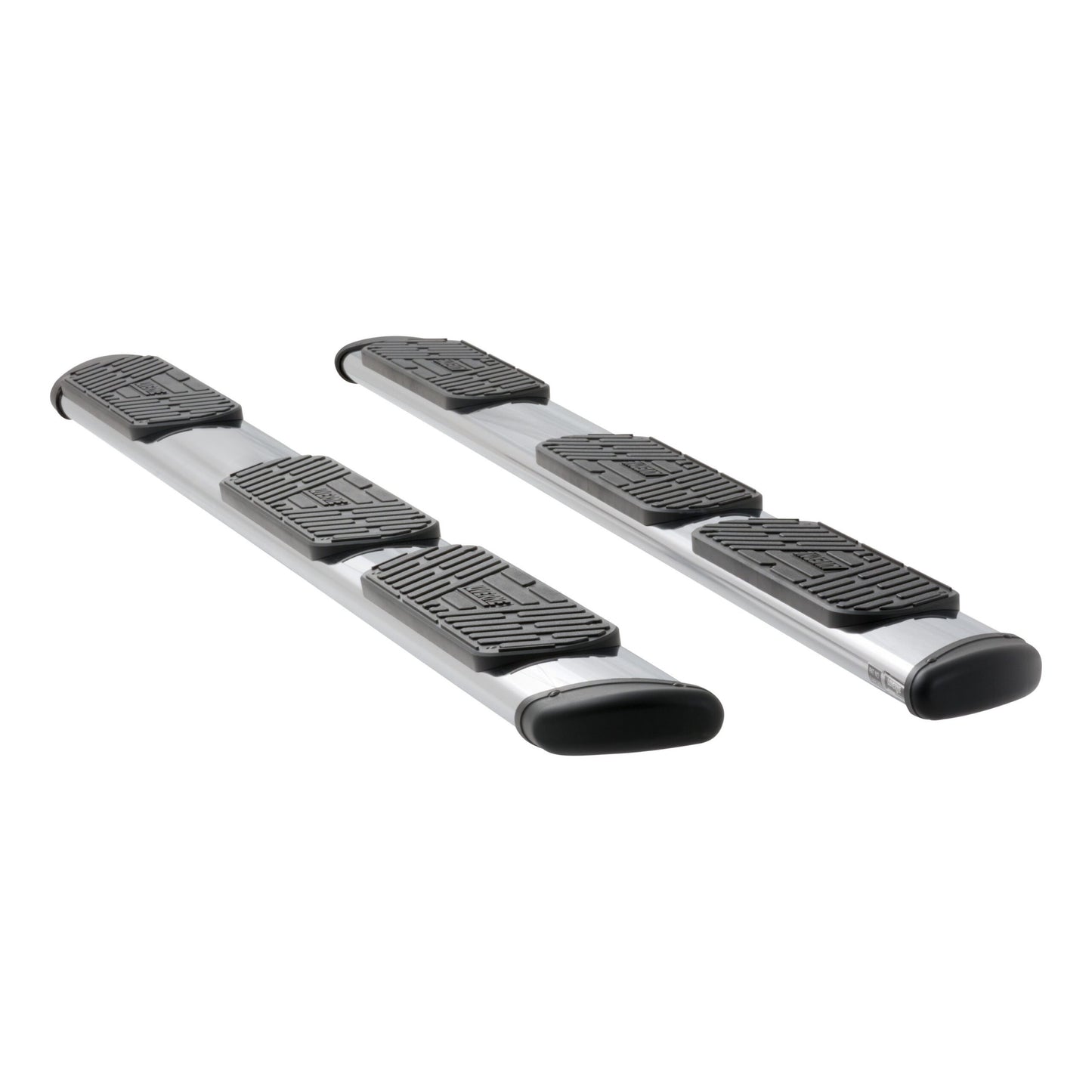Luverne Regal 7 Polished Stainless 113" Oval W2W Steps, Select Ford F-150 Ext, 8' Bed