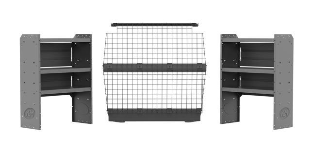 Commercial Shelving Package for Ford Transit Connect - Wire Partition