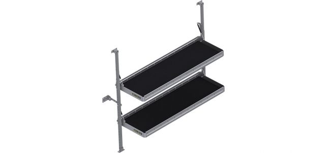 Cargo Van Folding Shelf Kit - 60" W x 20" D