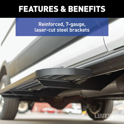 Grip Step XL 9.5" x 54" Steel Passenger Running Board for Mercedes Sprinter (2019-2026)