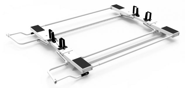 Drop Down Ladder Rack - Aluminum - Double - Preassembled - Transit Connect, ProMaster City, Metris, NV200, City Express