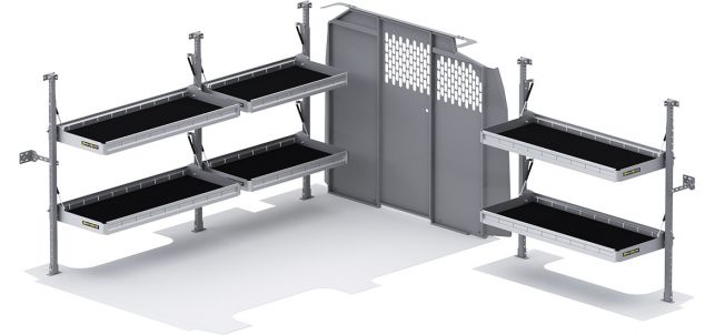 Folding Shelves Package for Chevy/GMC Express/Savana 135-in WB