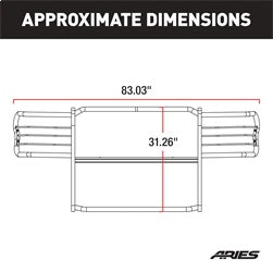 ARIES 1.5-in Polished Stainless Steel Grille Guard for Dodge/RAM 2500/3500 Crew Cab (2010-2018) - 5056-2