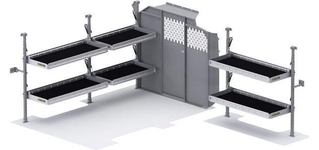 Folding Shelves Package for Nissan NV - Std Roof