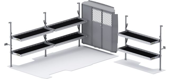 Folding Shelves Kit for RAM ProMaster - 159-in WB (Reg)