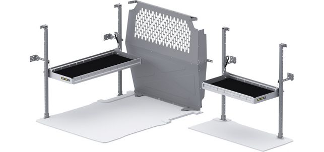 Folding Shelves Package for Ford Transit Connect - Long 120-in WB