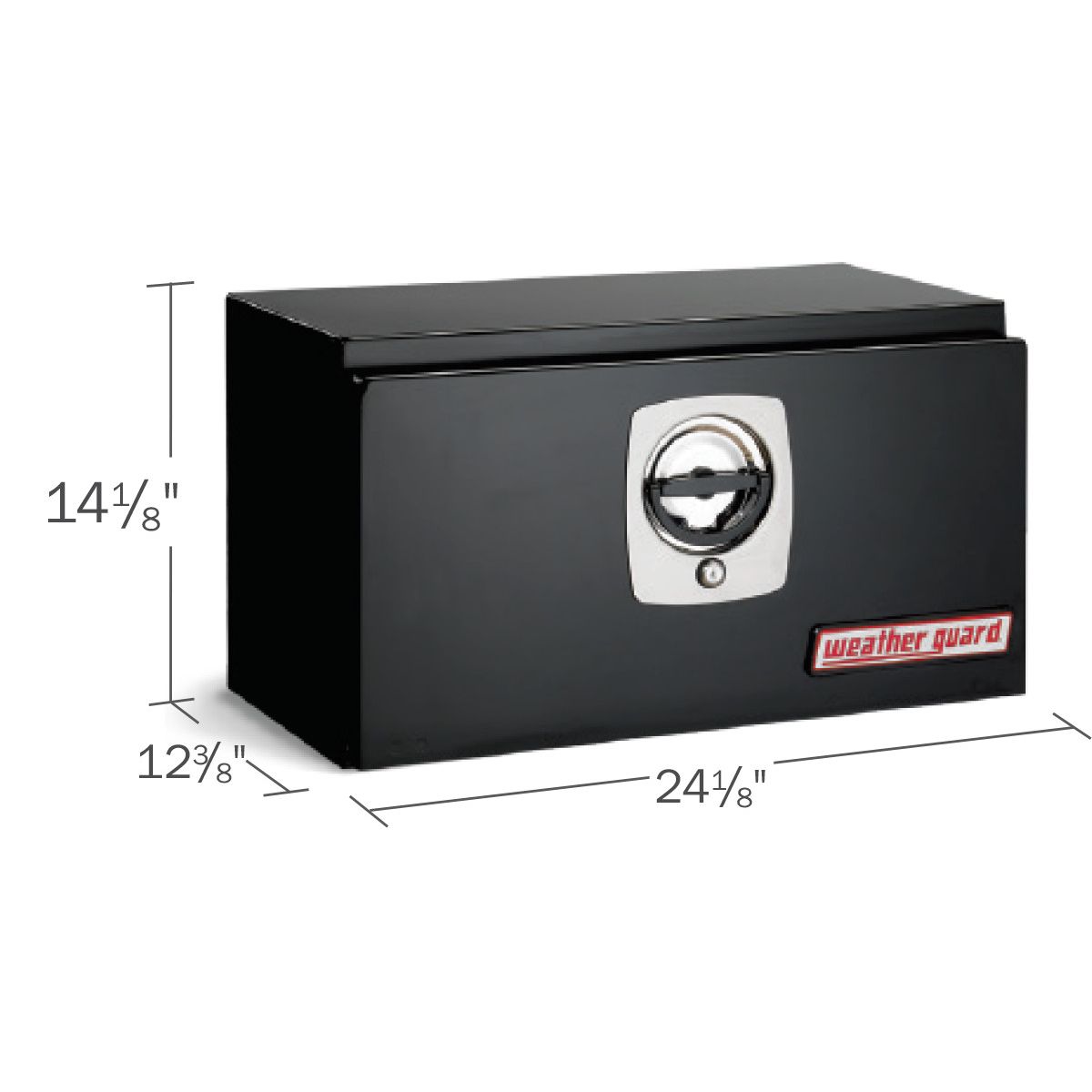 Weather Guard Steel Under Bed Box - 24-in x 14-in x 11-in - Gloss Black - 525-5-02