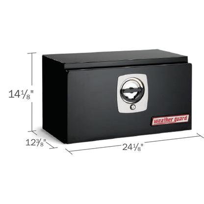 Weather Guard Steel Under Bed Box - 24-in x 14-in x 11-in - Gloss Black - 525-5-02