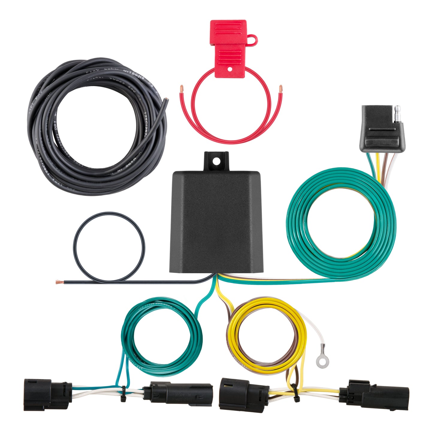 CURT Custom Wiring Harness, 4-Way Flat Output, Select Ford Transit-150, 250, 350, HD - 56327