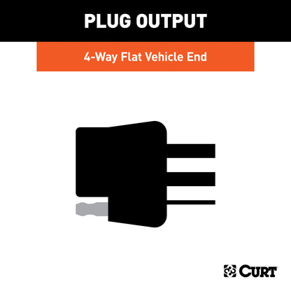 CURT Custom Wiring, 4-Way Flat, Select Nissan Frontier, Quest, Mercury Villager - 56423