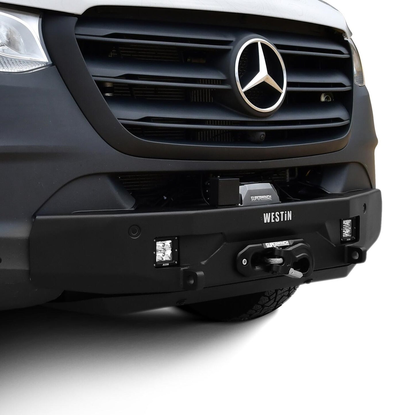 Westin Pro-Series Mid Width Front Bumper for Mercedes-Benz Sprinter vans (2019-2026) - 58-311295