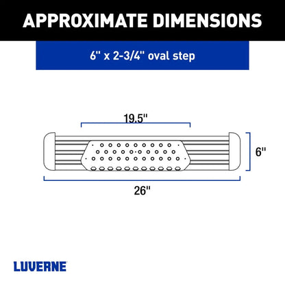 Luverne Aluminator 6" x 26" Light-Compatible Aluminum Receiver Hitch Step - 585001-570000