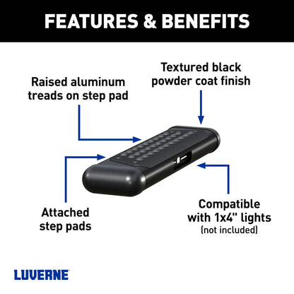 Luverne Aluminator 6" x 26" Light-Compatible Aluminum Receiver Hitch Step - 585001-570000