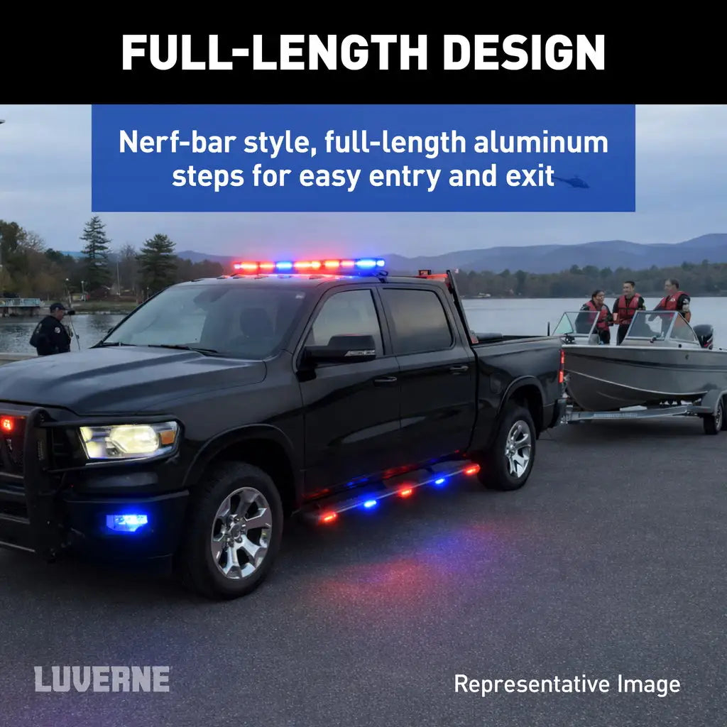 Luverne Aluminator 3-Light Side Steps, Select F-150, F-250, F-350, F-450, F-550 SD - 585003-571523