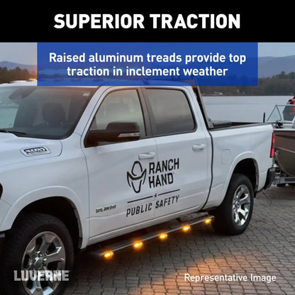 Luverne Aluminator 3-Light Side Steps, Select Silverado Sierra 1500, 2500 HD, 3500 HD - 585003-581444