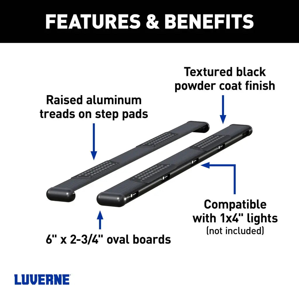 Luverne Aluminator 5-Light Side Steps, Select Silverado Sierra 1500, 2500 HD, 3500 HD - 585005-581444
