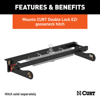 CURT Double Lock EZr Gooseneck Install Brackets, Select Silverado, Sierra 2500, 3500 - 60624