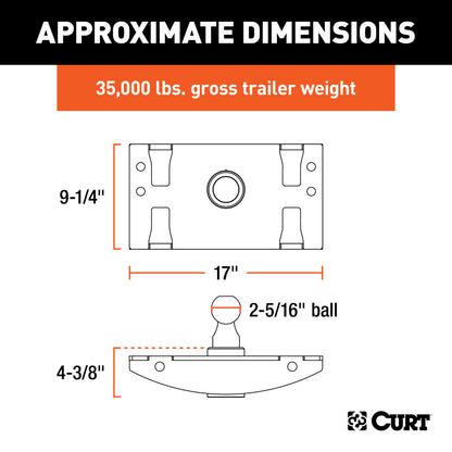 CURT OEM-Style Gooseneck Hitch, Select Ram 2500, 3500 - 60633