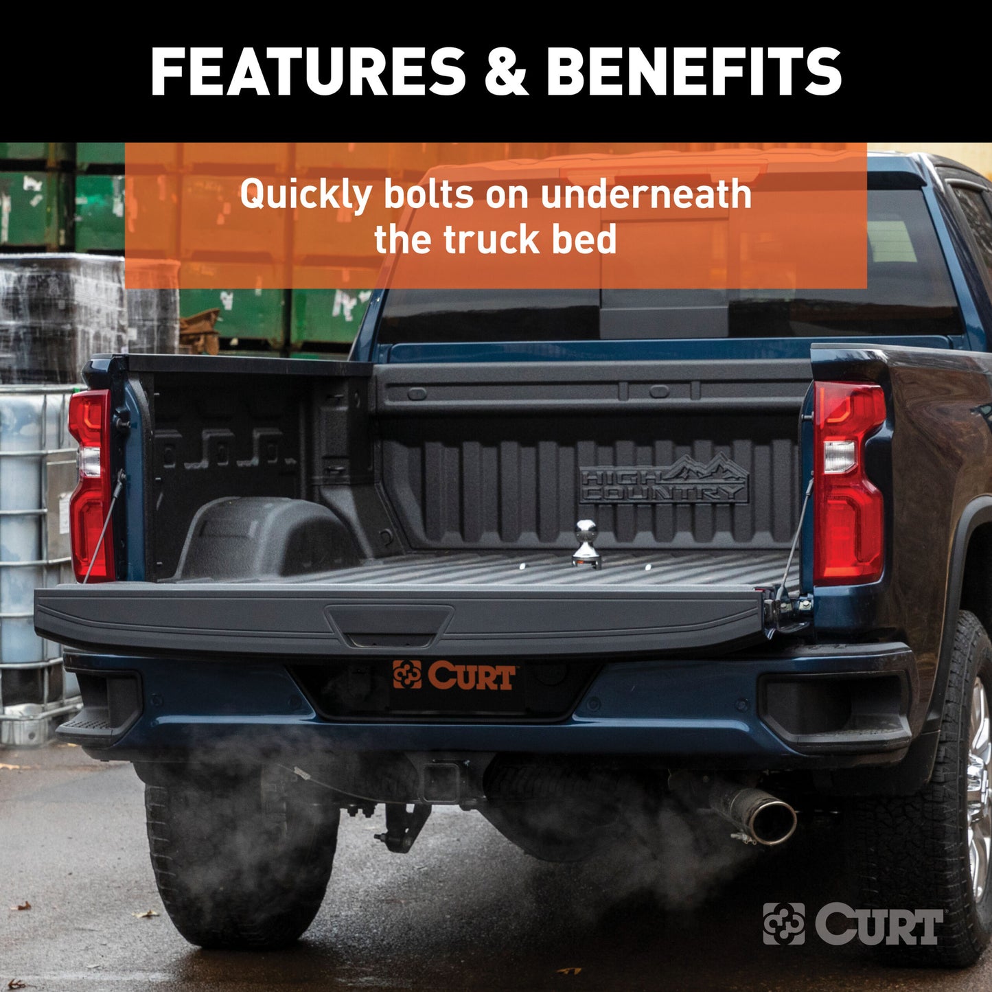 CURT OEM-Style Gooseneck Hitch, Select Chevrolet Silverado, GMC Sierra 2500, 3500 HD - 60642