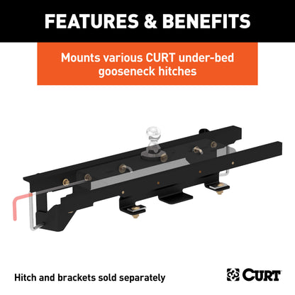 CURT Double Lock Gooseneck Install Brackets, Select Dodge, Ram 1500, w/ Coil Springs - 60657