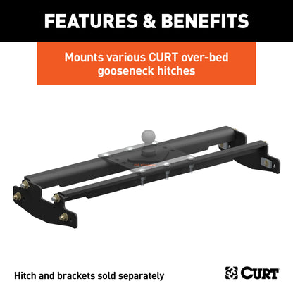 CURT Over-Bed Gooseneck Installation Brackets, Select Silverado, Sierra 2500, 3500 HD - 61301